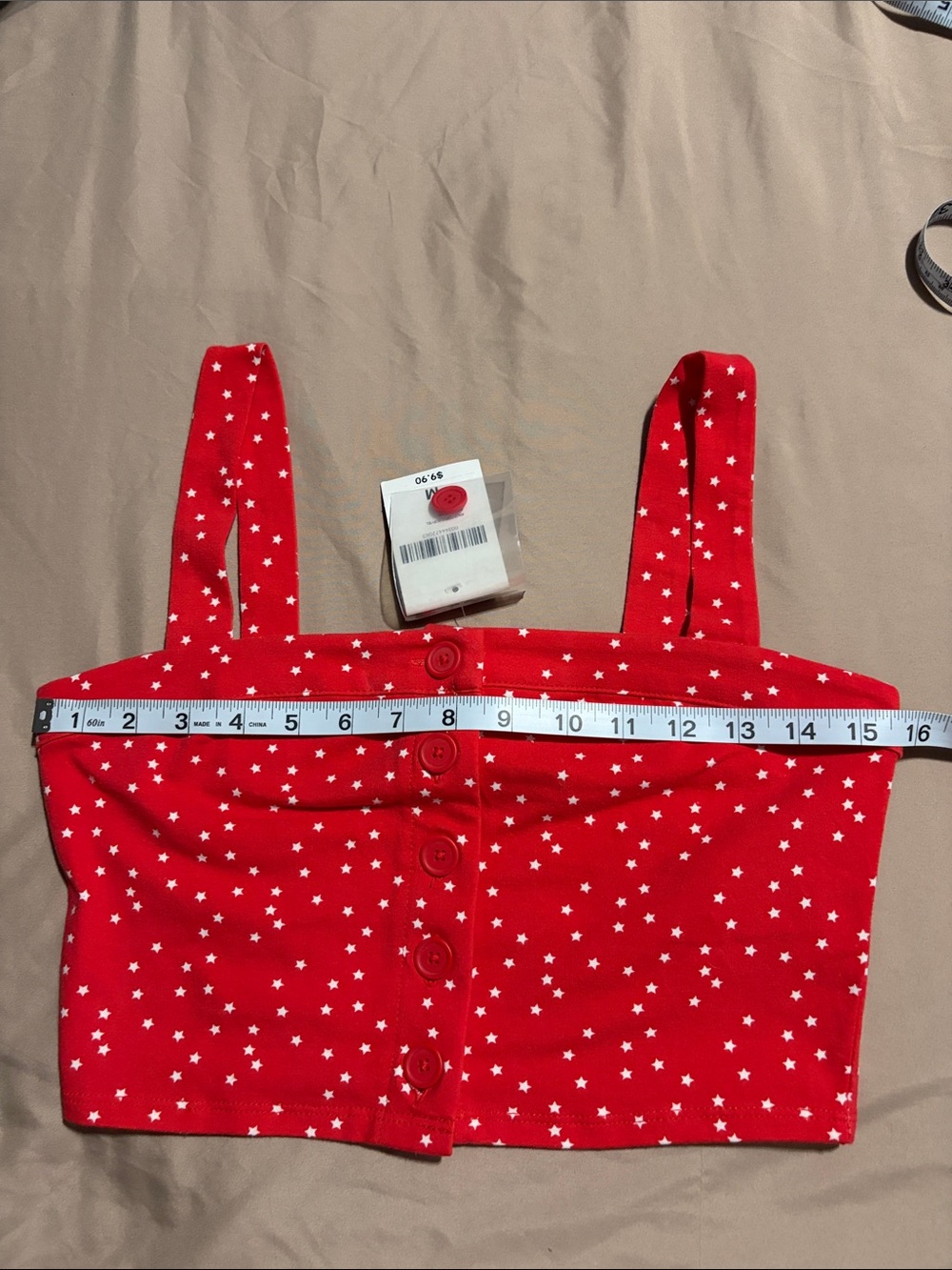 Forever 21 Red Top with White Star Print - Picture 9 of 12